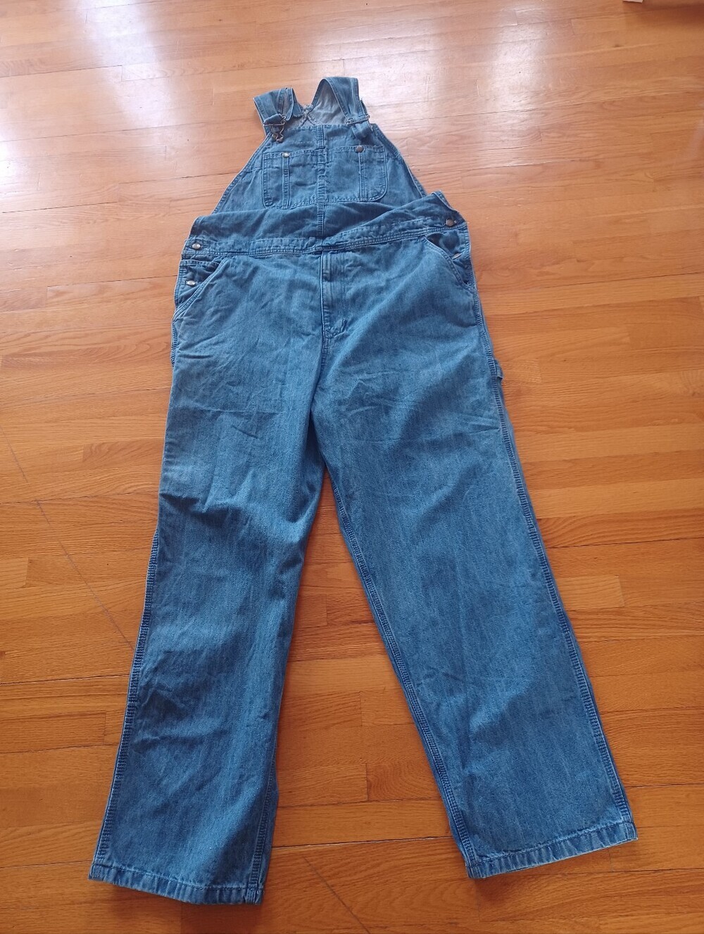 Vintage CRAFTSMAN Denim Adjustable Overalls Missing One Strap Buckle 40x32